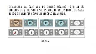 Matemáticas/Billetes de 100,10 y 1.