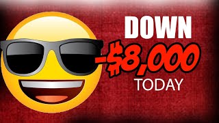 DOWN $8,000 DAY TRADING STOCKS TODAY BUT STILL A GREAT DAY!! | TRADE RECAP