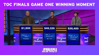 ToC Finals Game One Winning Moment | JEOPARDY!