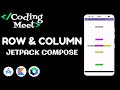 How to Implement Row and Column in Jetpack Compose | Android Studio Kotlin Tutorial