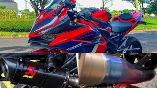 Pure Sound Of CBR250RR SP Quickshifter + Akrapovic Full System with Kabon Titanium Header by R9 2022