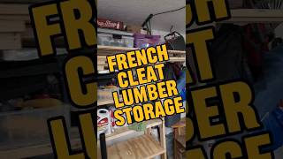 French Cleat Lumber Storage #diy