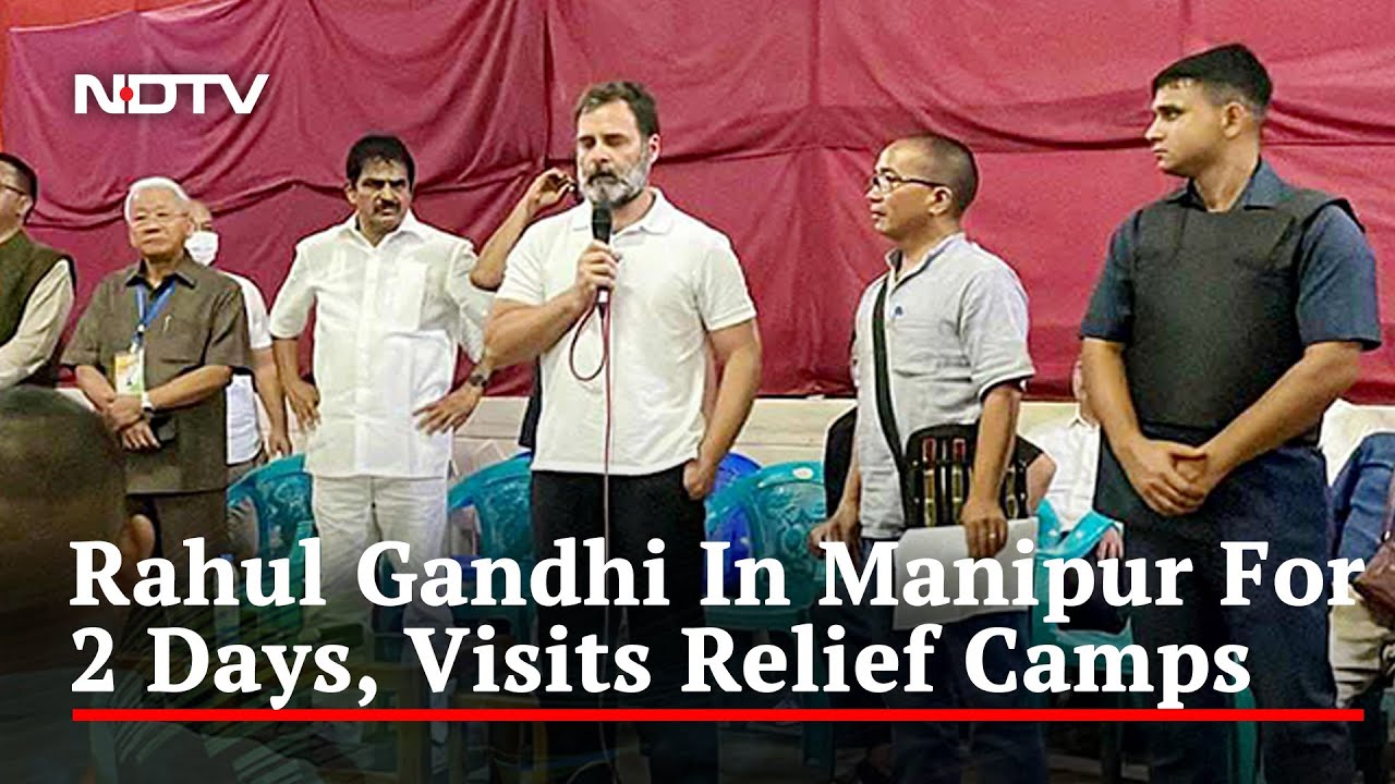 NDTV Ground Report: Rahul Gandhi Takes Chopper To Manipur District ...