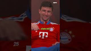 Thomas Muller discusses facing Erling Haaland in the Champions League 👀 #shorts