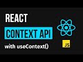 React Context API Tutorial (with useContext) | React Hooks