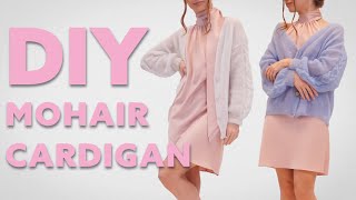 DIY Knit Cardigan | Knitting Tutorial | Mirela Mohair Cardigan