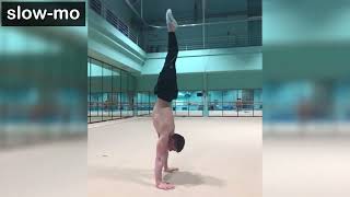 MAG 2022 COP Artistic gymnastics elements [A] turn in handstand (slow-mo)
