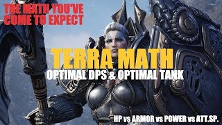 v44.6 Terra Math - Optimize your Tank \u0026 DPS!! HP vs Armour vs Power vs Att.Sp.