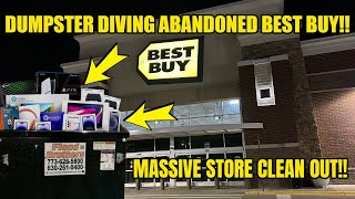 DUMPSTER DIVING ABANDONED BEST BUY STORE CLEAN OUT!!