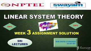 💥WEEK 3💥 🔥100%🔥💥LINEAR SYSTEM THEORY ASSIGNMENT SOLUTION💥