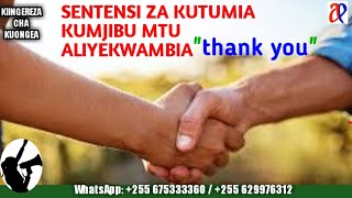 #JifunzeKiingereza Sentensi za kutumia kumjibu mtu aliyekwambia \