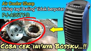 Air Cooler Sharp Baling baling tidak bisa Berputar #pja36tyb