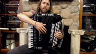 4165 - Like New Black Excelsior Magnante Piano Accordion LMMH 41 120 $6999