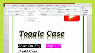 What is Toggle Case in Ms Office & Excel|@BrightCloud|