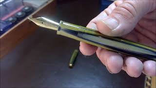 Tibaldi Modello 60 (1995) in Ivory Green \u0026 Blue Celluloid Fountain Pen