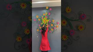 Beautiful wall hanging craft idea using newspaper💫#shorts #youtubeshorts #viral #diy #trending #diy