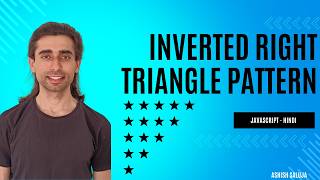 Inverted Right Triangle Star Pattern in JavaScript | Pattern Printing Series #javascript #interview