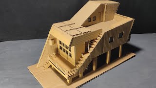Beautiful Miniature House by Using Cardboard.