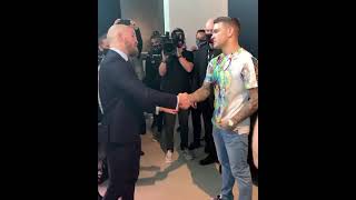 Conor McGregor shows respect to Dustin Poirier after losing to him at UFC 257
