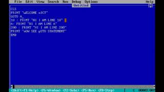 Qbasic Programming in Hindi GOTO Statement IN QBASIC PART 7