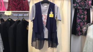 ミセスはTシャツにロングベストで体型カバー　婦人服　栃木・足利