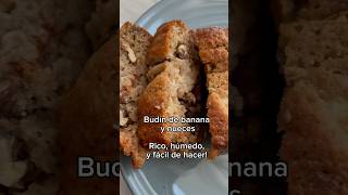 BUDÍN DE BANANA Y NUECES 🍌 🥜 Rico, húmedo y fácil de hacer! #recetas #food #recipe