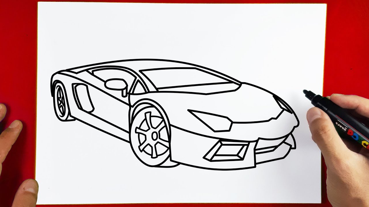 How To Draw A Ferrari - Easy Drawing For Beginners - YouTube