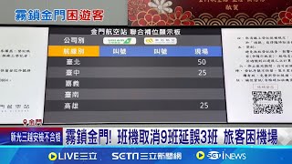 濃霧影響600人滯留金門! 民航局加派班機疏散 濃霧鎖金門! 小三通交通中斷民眾焦急苦等候補 │記者 蔡宥嫻 葉濟豪│新聞一把抓20250216│三立新聞台