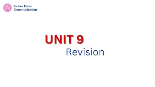 Unit 9  | Mass Communication and Journalism | CUET PG | COQP 17