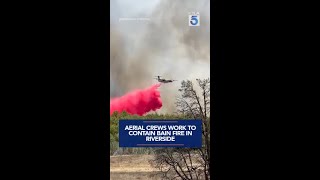 Aerial crews work to contain Bain Fire in Riverside