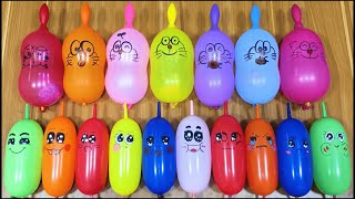 Satisfying Asmr Slime Video 541 : Making Dazzling Rainbow Slime With Funny Balloons!