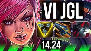 VI vs LEE SIN (JGL) | Comeback, 40k DMG, Godlike | KR Grandmaster | 14.24