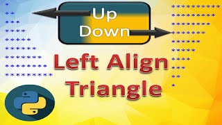 Left aligned triangle||reverse for loop||python program