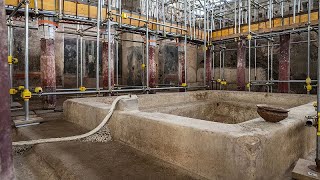 Pompeii archaeologists find 'once-in-a-century' private spa complex alongside banquet hall