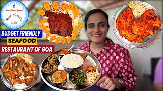 Budget friendly seafood in goa at Kuttikar Ghar-Kul Bar & Restaurant | prawns rawa fry | fish thali