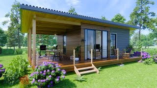 THE MOST BEAUTIFUL SMALL HOUSE DESIGN WITH LARGE DECK