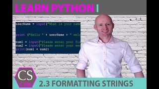 GETTING STARTED WITH PYTHON - FORMATTING STRINGS: .format method and changing capitalisation.