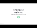 Python Tutorial: Finding and replacing