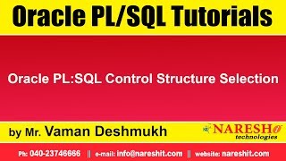 Oracle PL/SQL Tutorials | Oracle PL:SQL Control Structure Selection | by Mr.Vaman Deshmukh
