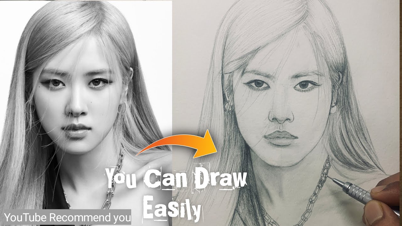How To Draw Blackpink Rose Step By Step Tutorial Suraj Kumar Art