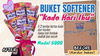 BUKET SABUN UNTUK HARI IBU MODAL 5000 CUMA PAKAI SETENGAH LEMBAR KERTAS KADO | BUKET SOFTENER