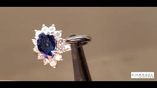 1.74ct Sapphire and Diamond Ring R9363