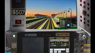 OpenBVE HD: New York City Subway Alstom R160A N Train to Coney Island-Stillwell Avenue via West End