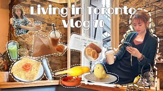 vlog70 八月August in Toronto| Cafe Hopping步行城市时的咖啡店 | 零食开箱｜近期健康小物