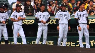 2014.9.20　甲子園　TvsD　鳥谷選手表彰の時の選手たち