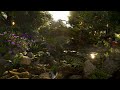 elven forest ambience peaceful sunny day on the elven bridge nature u0026 water sounds to relax