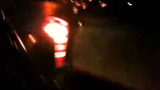 Destroying traffic barrels!