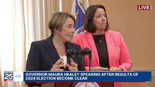 Governor Maura Healey speaking following 2024 election