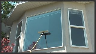 How to clean outside windows on a house