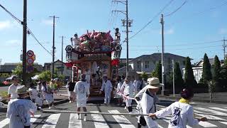 八幡津島神社祭典2023 山東組　最終日　神社前通過！